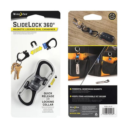 Key holder with Sildelock + 360 Magnetic Locking - Blue