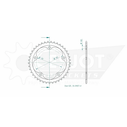 Sprockets Rear (29057-41T) - Esjot