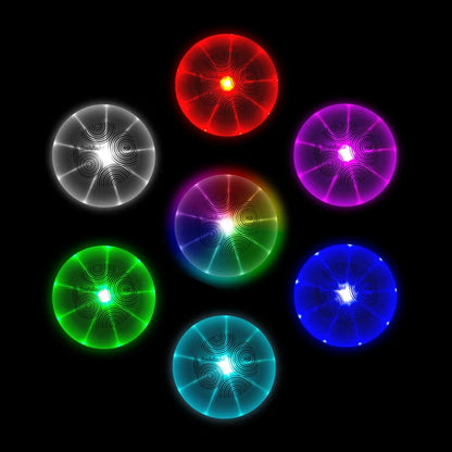 LIGHT UP FLYING DISC WITH DISC-O