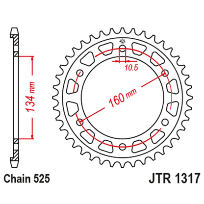 Sprockets Rear (1317 - 43T) - JT