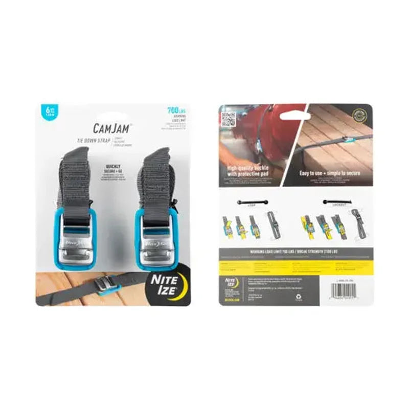 TIE DOWN STRAPS - CAM JAM - Length 365cm x Width 2.5cm - 2N