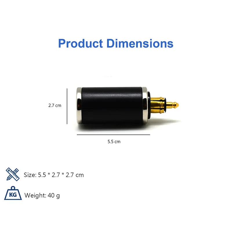 DIN (Hella) to 36W PD USB-C + QC 3.0 (STRAIGHT)