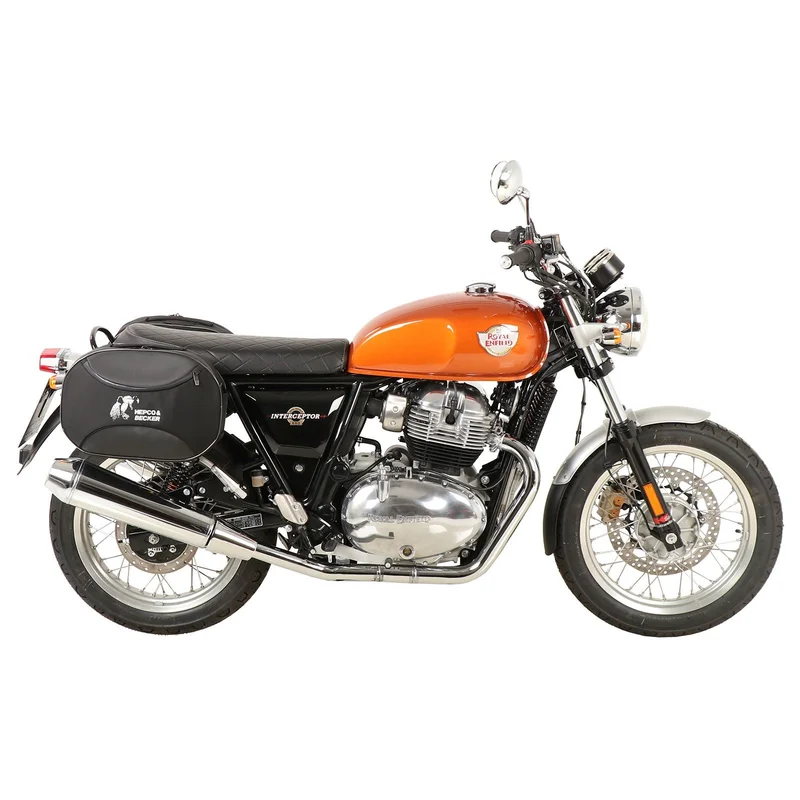 Royal Enfield Interceptor Carrier Sidecases - C-Bow - Chrome