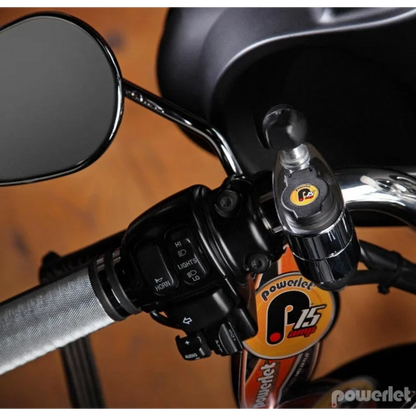 Cigarrete Charger for Harleys w Ram Mount Hole - 1.1/8th to 1.1/4th