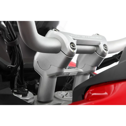 DUCATI Multistrada V4 Ergonomics - ERGO+ Risers 39mm & 21mm Offset - Silver