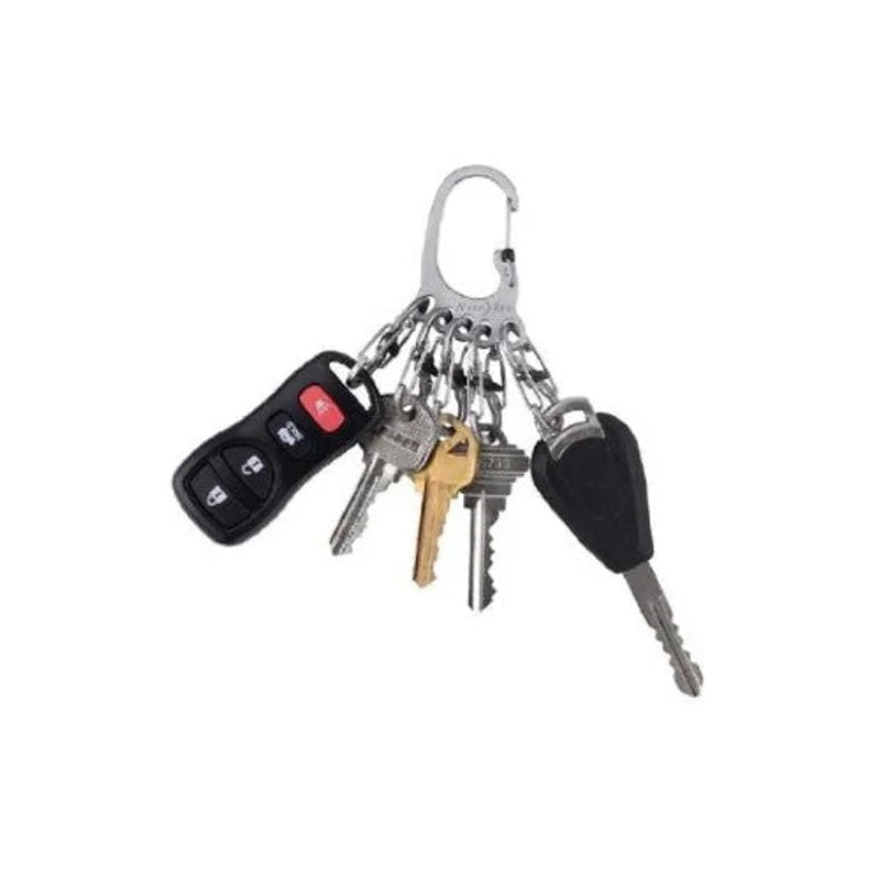 KEYRACK LOCKABLE WITH S-BINERS (SS) - Silver / Stainless Steel