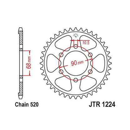 Sprockets Rear (JTR1224-36T) - JT
