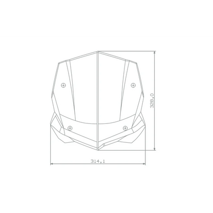 BMW R Series GS Screen - Windscreen "FlowJet" - Edition 40 Years GS