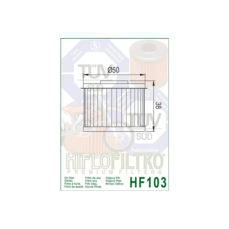 Oil Filter 103 - Hiflo - Standard