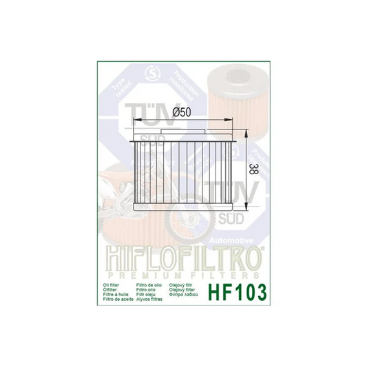 Oil Filter 103 - Hiflo - Standard
