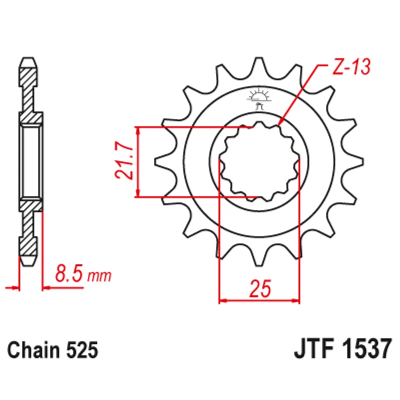 Sprockets Front (1537 - 15T) - JT