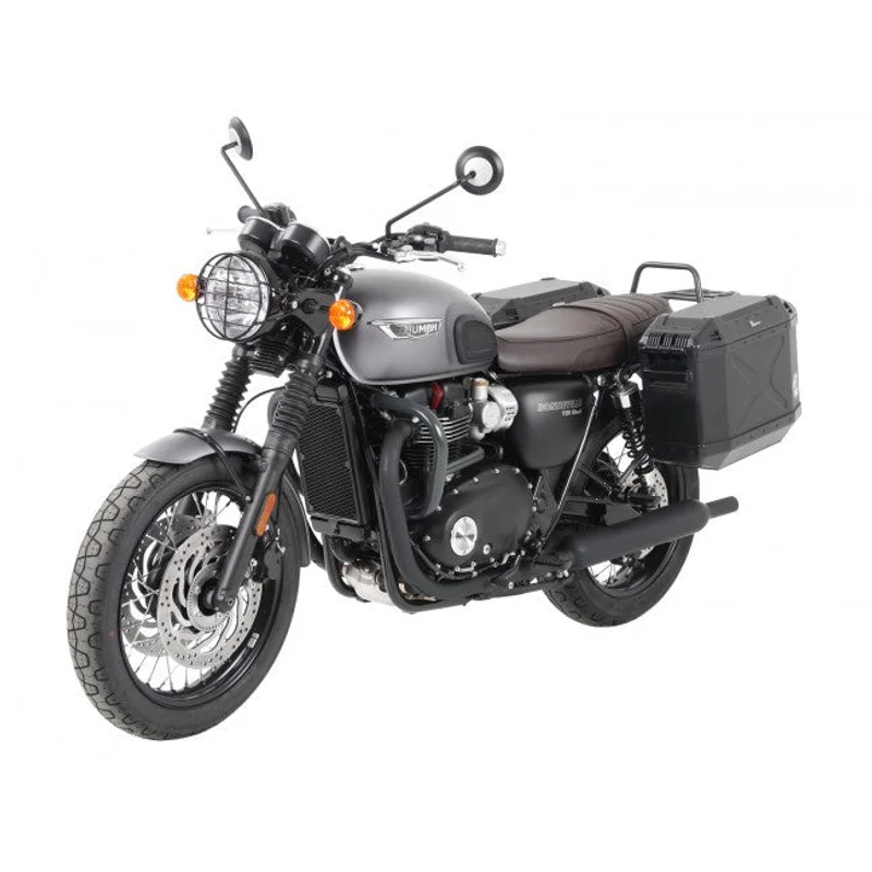 Triumph Bonneville T100 Sidecases Carrier - Permanently Fixed - Chrome