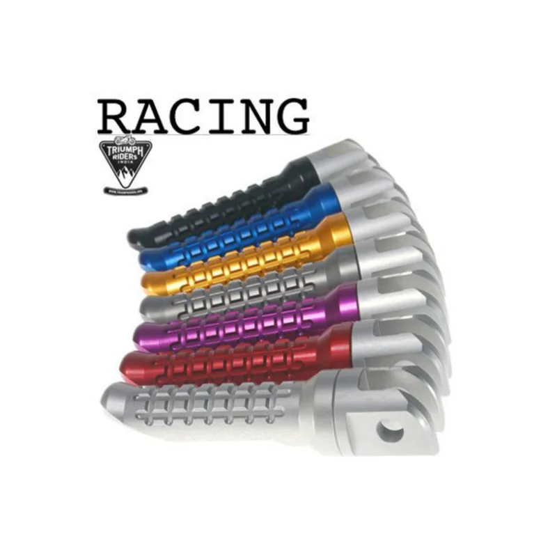 Triumph Bonneville Footpegs - Racing Style - Rear / Black