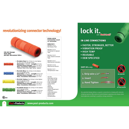 Posi Lock® Connector - 0.75 to 0.25 sq.mm (Red Mini) / 1N