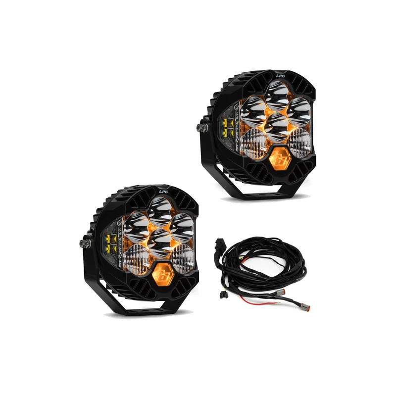 JEEP WRANGLER OE STEEL BUMPER LIGHT KIT - LP6 PRO - Clear / Upfitter