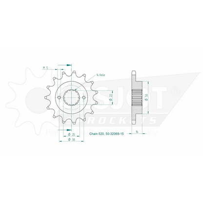 Sprockets Front (50-32069-15T) - Esjot (Sports)