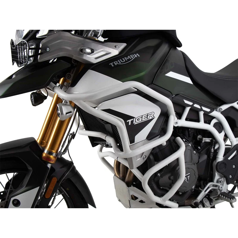 Triumph Tiger 850 & 900 Protection - Guard TANK SOLID - Steel - White