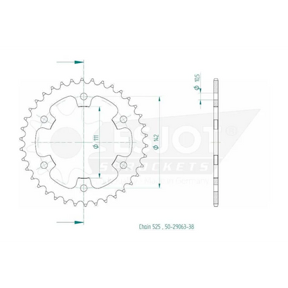 Sprockets Rear (32045-50) - Esjot