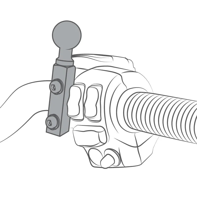 RAM Base - Brake/Clutch Reservoir  1/4"-20 Camera