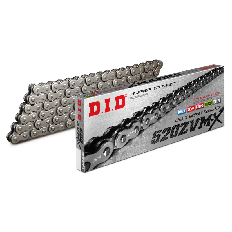 Chain 520 Pitch x 118 links (ZVMX) - ZVM-X (Rivet Type) / Gold / Upto 1200cc