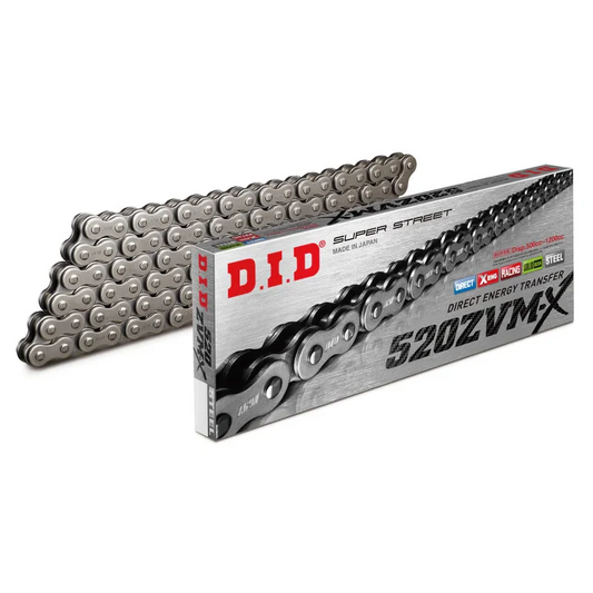 Chain 520 Pitch x 118 links (ZVMX) - ZVM-X (Rivet Type) / Gold / Upto 1200cc
