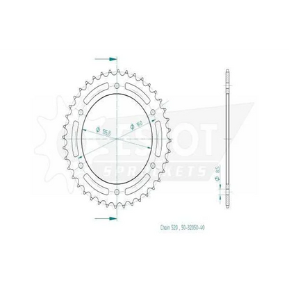 Sprockets Rear (29064-44T) - Esjot