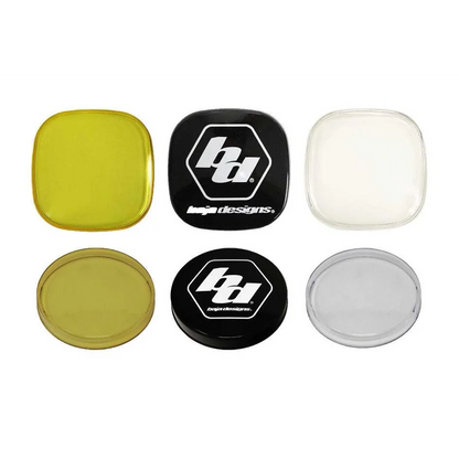 Light Covers - SQUADRON - Black / Round / 2N  (1 PAIR)