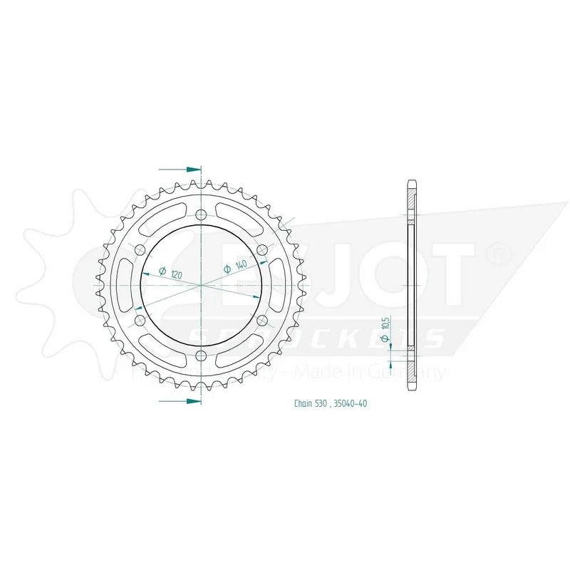 Sprockets Rear (35040-40T) - Esjot