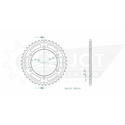 Sprockets Rear (35040-40T) - Esjot