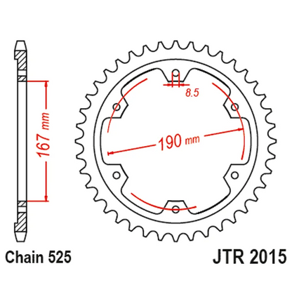 Sprockets Rear (2015 - 50T) - JT