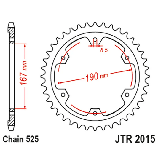 Sprockets Rear (2015 - 50T) - JT