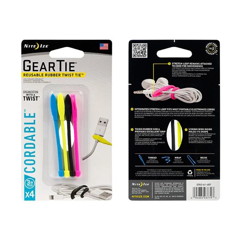 GEAR TIE (CORDABLE) - 7.6CM - Assorted