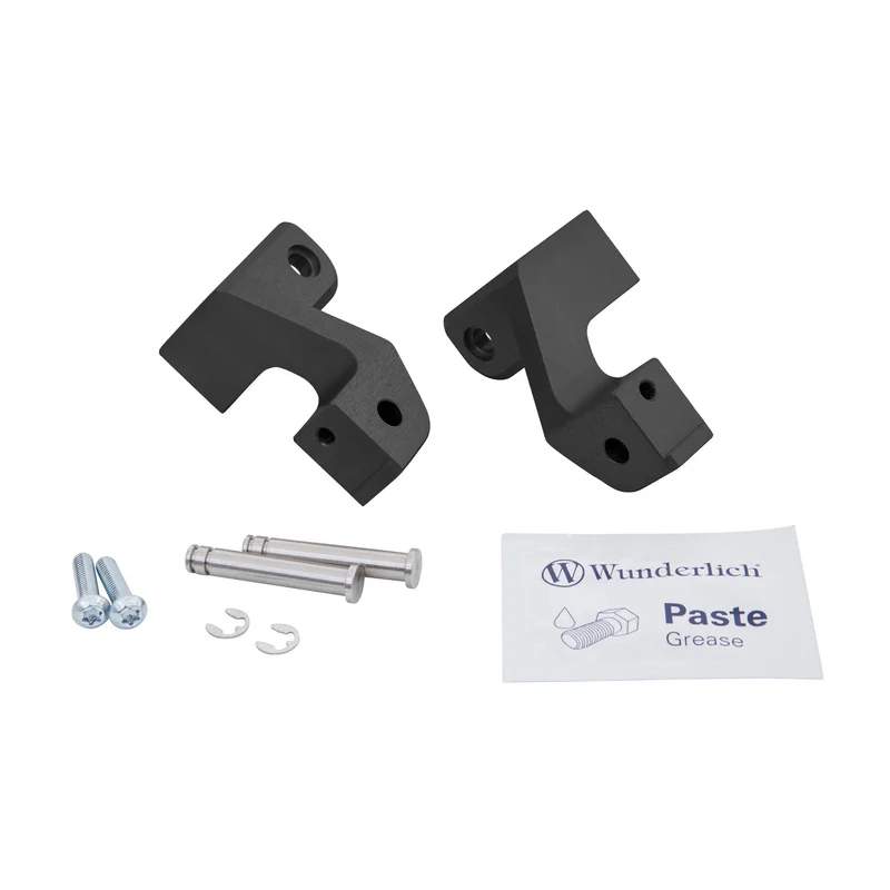BMW R 1300 GS Ergonomics - Passenger Footrest Lowering Kit - Black