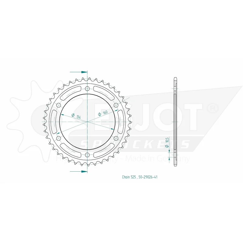 Sprockets Rear (29026-41T) - Esjot