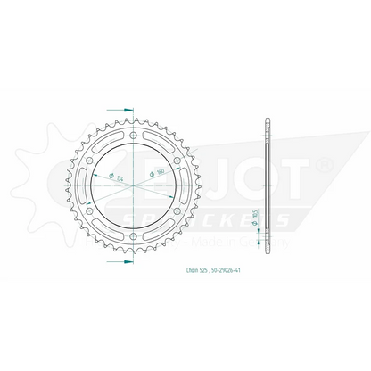 Sprockets Rear (29026-41T) - Esjot