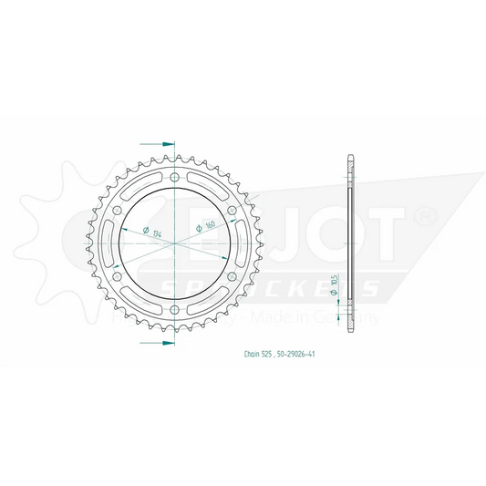 Sprockets Rear (29026-41T) - Esjot
