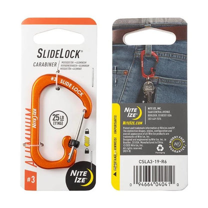 Carabiner with Slide Lock (Set of 3) - Aluminium