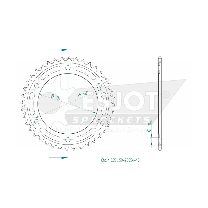 Sprockets Rear (29054 - 40T) - Esjot