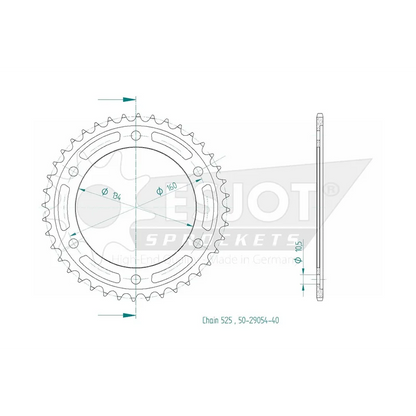 Sprockets Rear (29054 - 40T) - Esjot