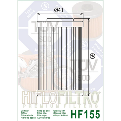 Oil Filter 155 - Hiflo - Standard
