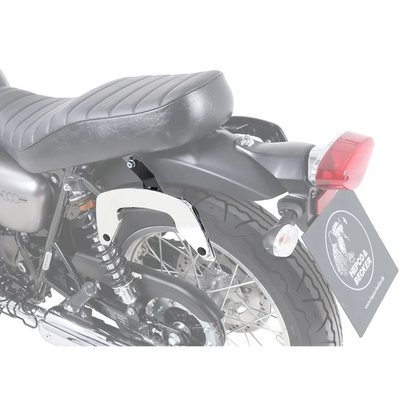 Kawasaki W800 Street/Cafe Side Carrier - C-Bow Soft Bag Carrier - Chrome
