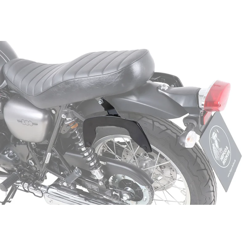 Kawasaki W800 Street/Cafe Side Carrier - C-Bow Soft Bag Carrier - Chrome