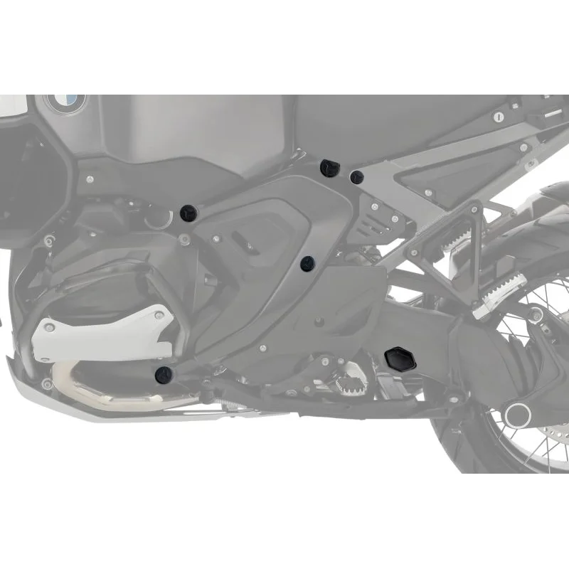 BMW R 1300 GSA Styling - Frame Protection Cover Caps (10-piece) - Black