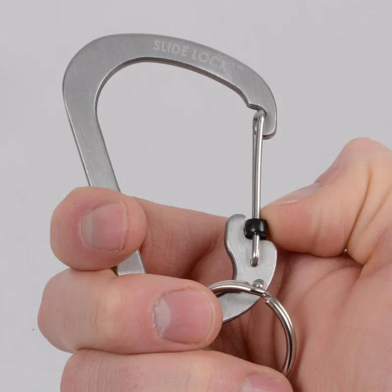 Carabiner with Slidelock (pcs) - Stainless Steel - Size#4 / Natural Steel / Stainless Steel