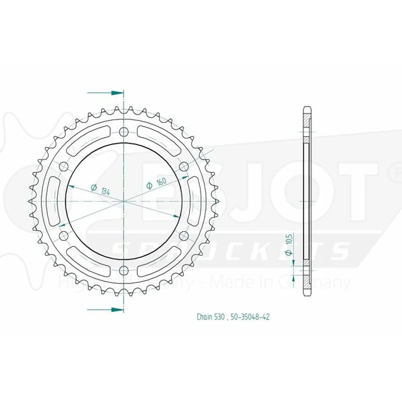 Sprockets Rear (35048- 42T) - Esjot