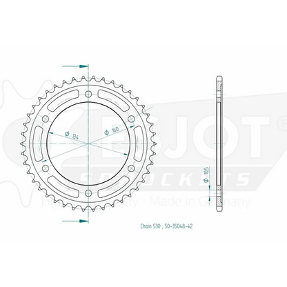Sprockets Rear (35048- 42T) - Esjot