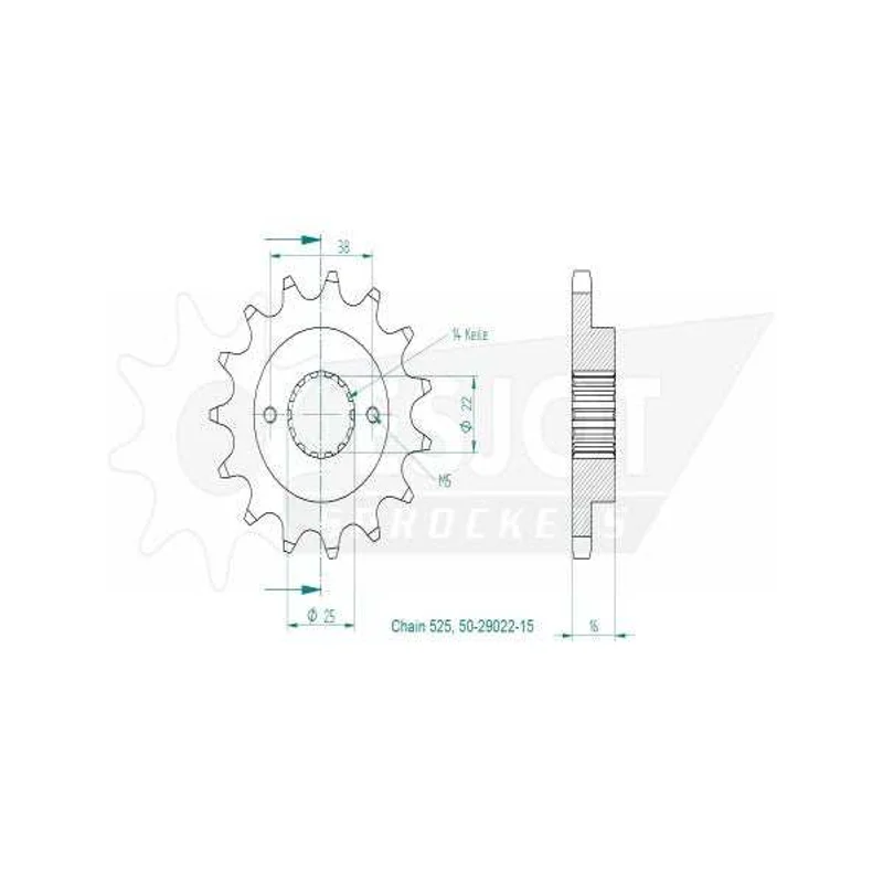 Sprockets Front (29022-15) - Esjot