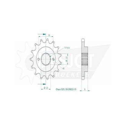 Sprockets Front (29022-15) - Esjot