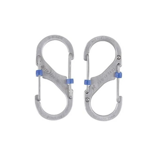 S-Biner with Lock (Stainless) - 2N OF Size #1 / Natural Steel / Stainless Steel