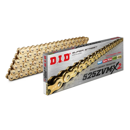 Chain 525 Pitch x 124 links (ZVMX2) - ZVM-X-2 (Rivet Type) / Gold